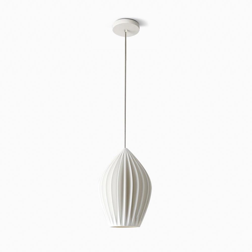 Solara Pendant Lamp Ceramic Ribbed Bone China Elegant - Letslighting