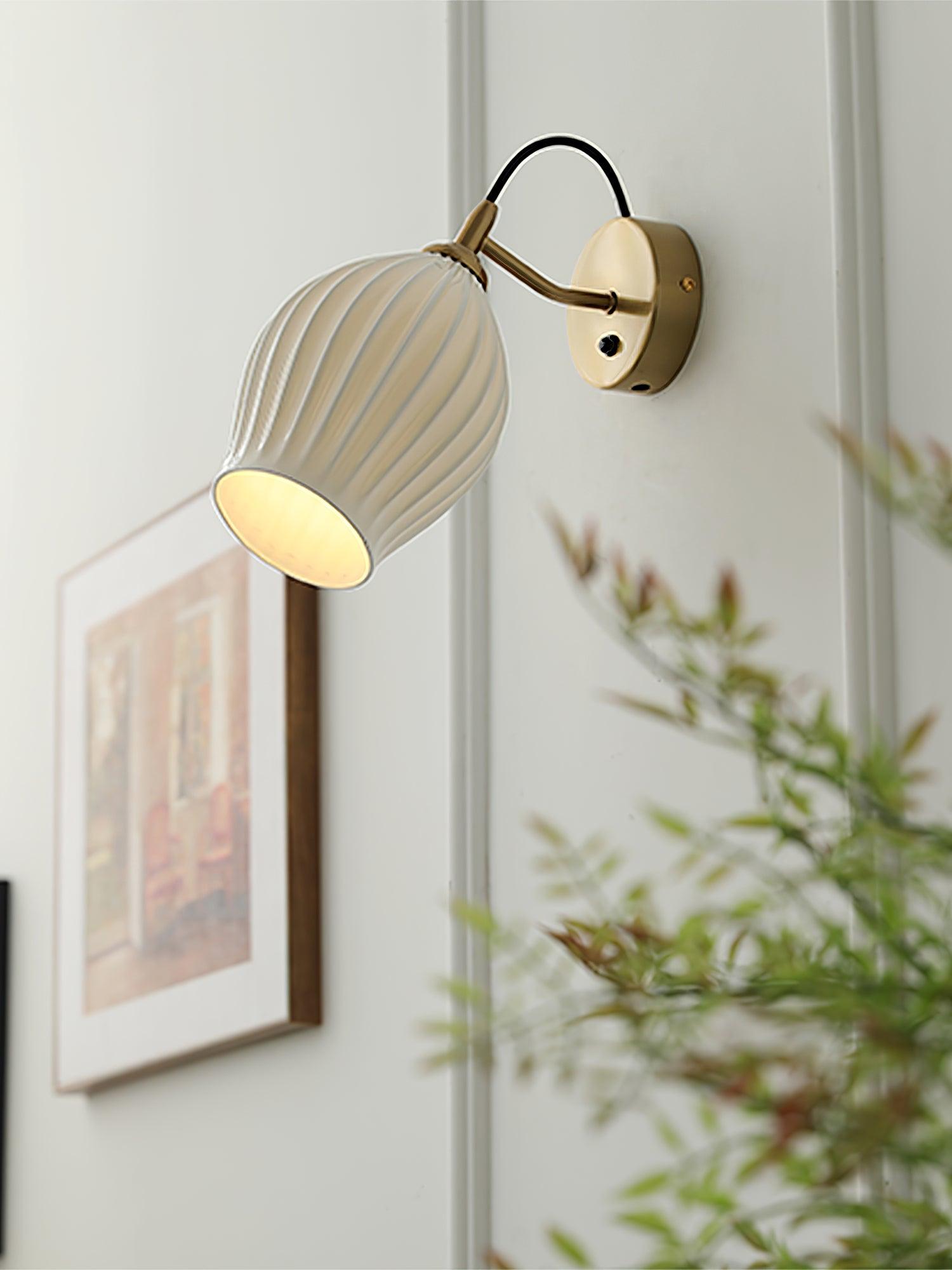 Zotalisra Modern Minimalist Ribbed Ceramic Wall light - Letslighting