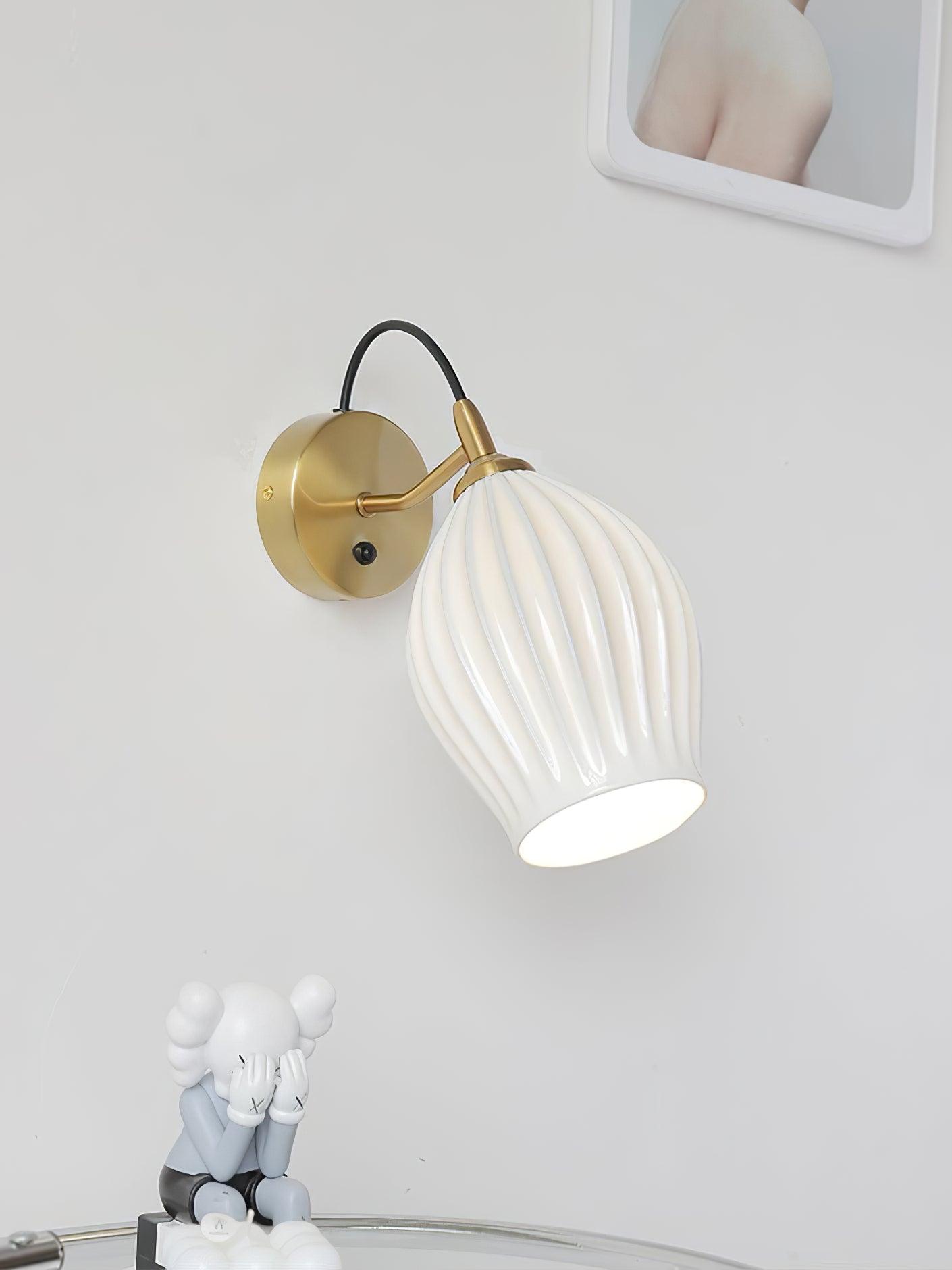 Zotalisra Modern Minimalist Ribbed Ceramic Wall light - Letslighting