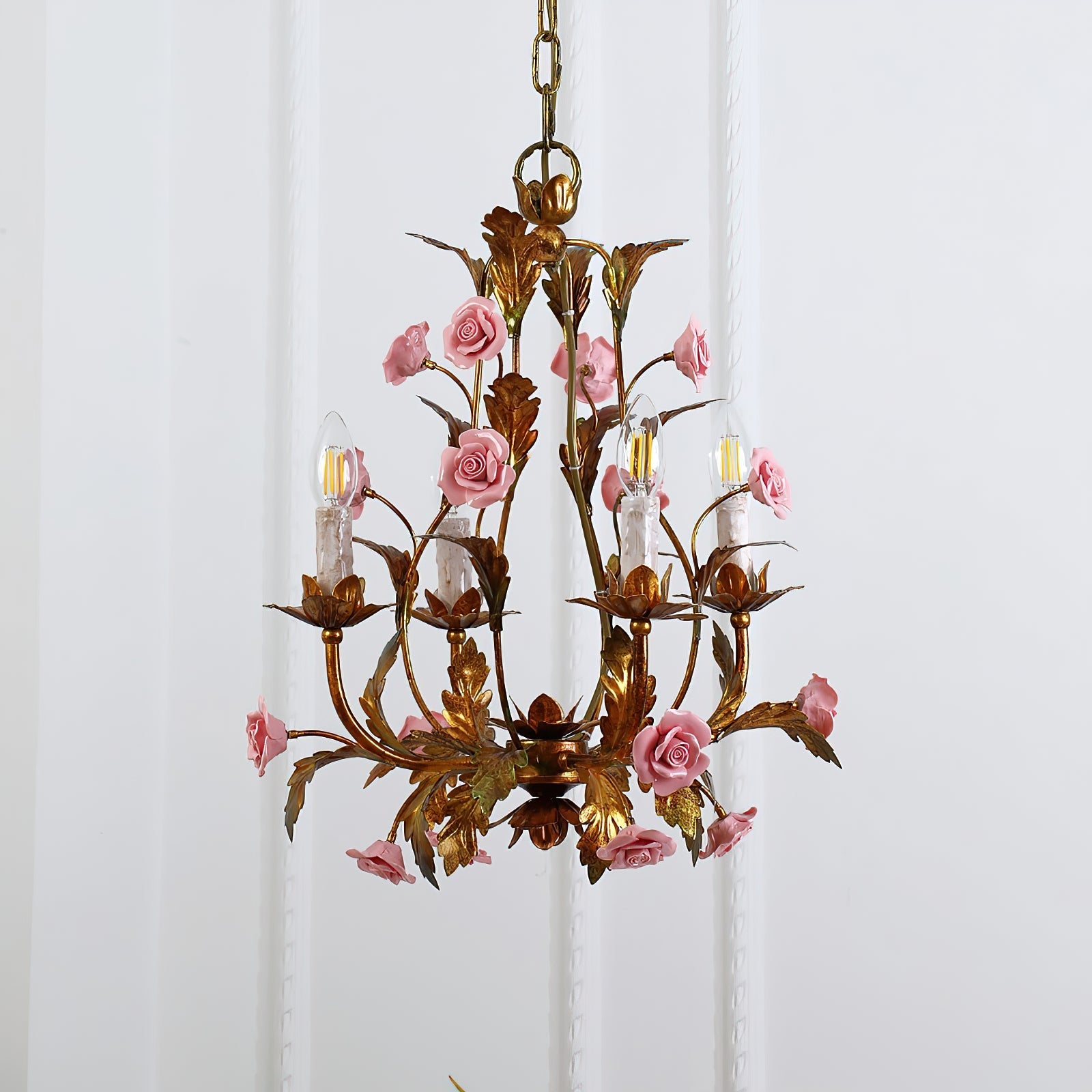 Ember Postmodern Luxury Rose Flower Ceramic Chandelier - Letslighting