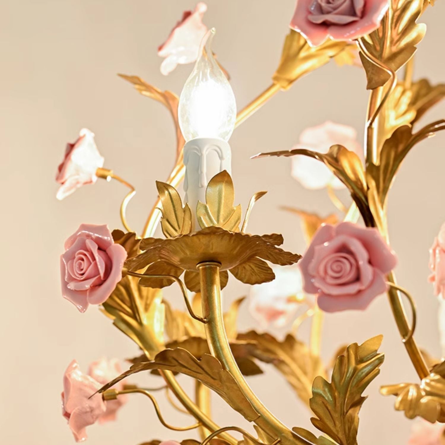 Ember Postmodern Luxury Rose Flower Ceramic Chandelier - Letslighting