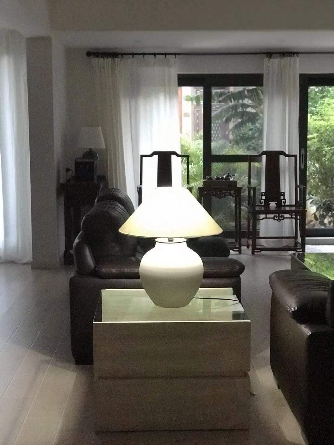 Lumian Fabric Ceramic Rustic Table Lamp - Letslighting