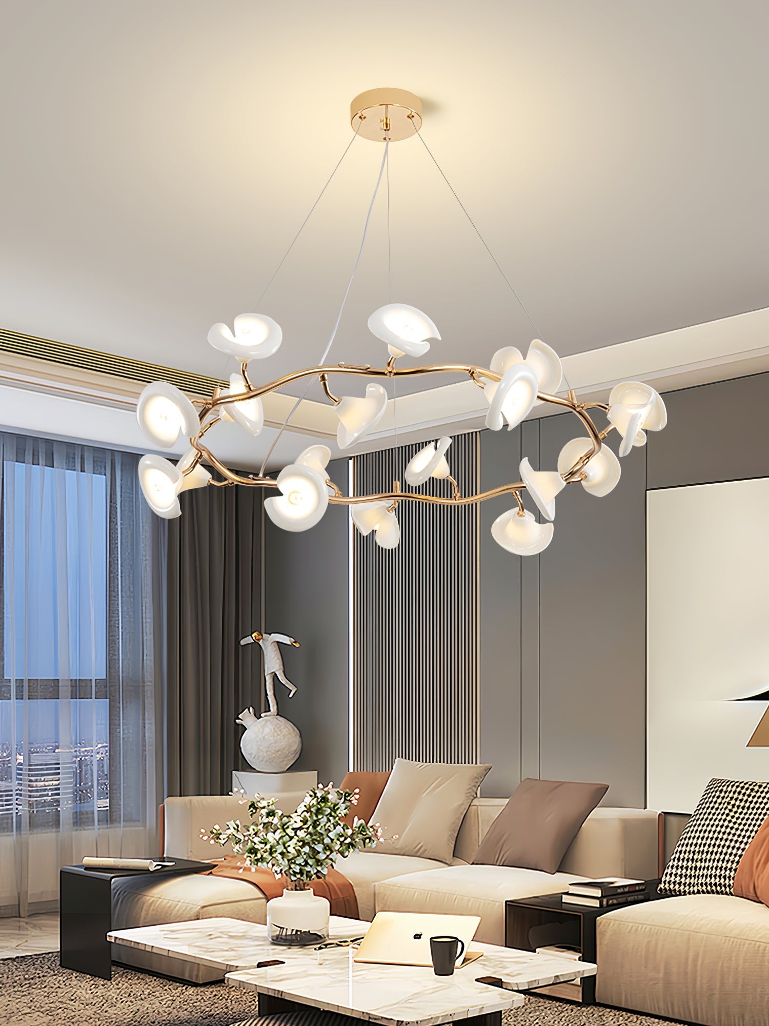 Aurora Chandelier Blossom Branch Elegant - Letslighting