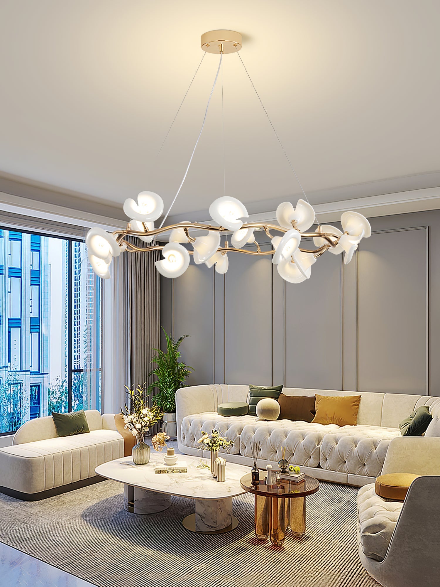 Aurora Chandelier Blossom Branch Elegant - Letslighting