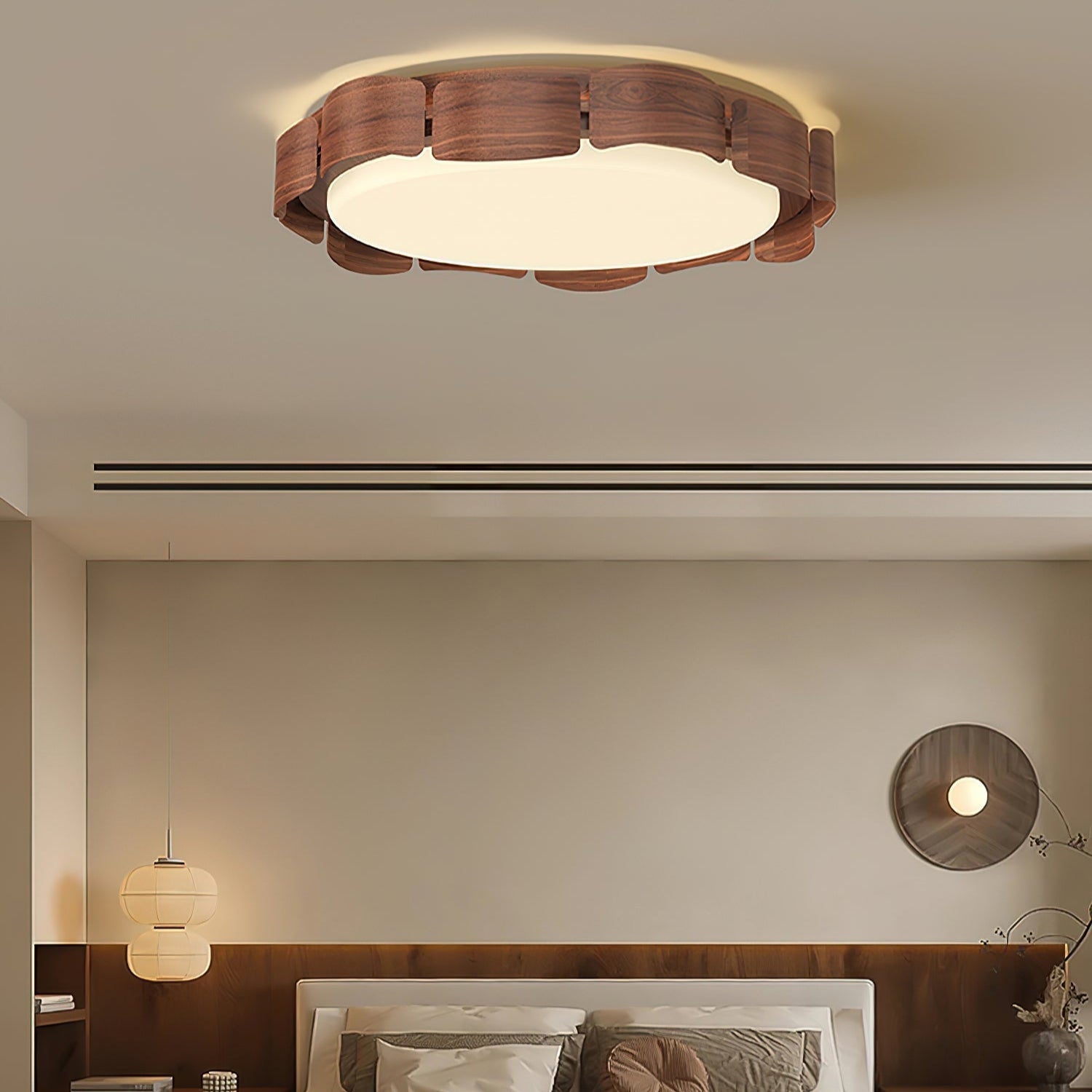 Ardura Walnut LED Ceiling Light - Letslighting