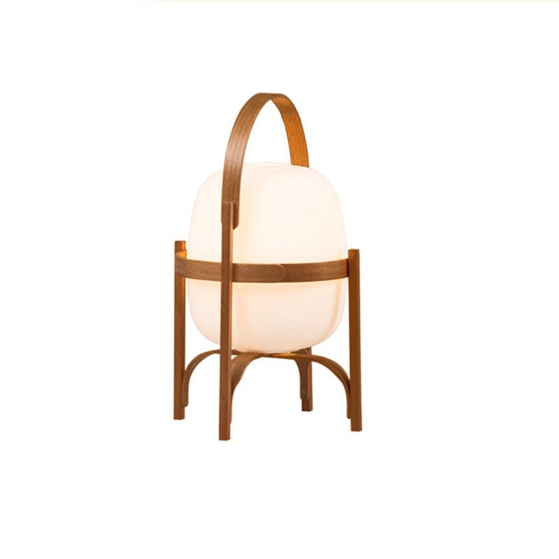 Lethra Wood Glass Table Lamp - Letslighting