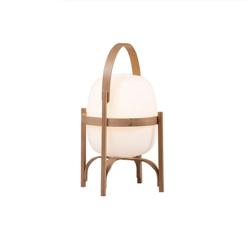 Lethra Wood Glass Table Lamp - Letslighting