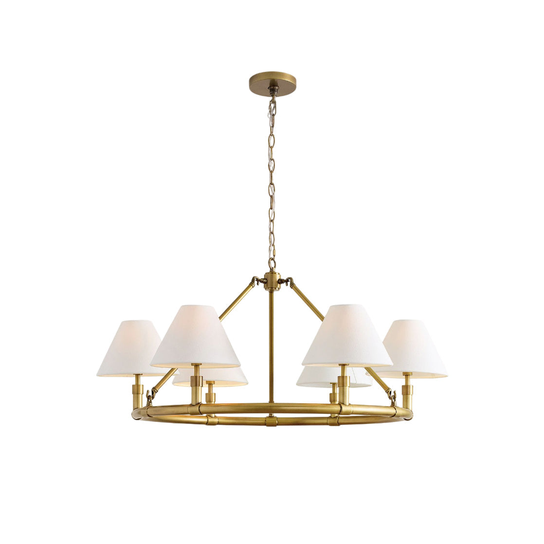Lymara Vintage Industrial Robert Fabric Chandelier - Letslighting