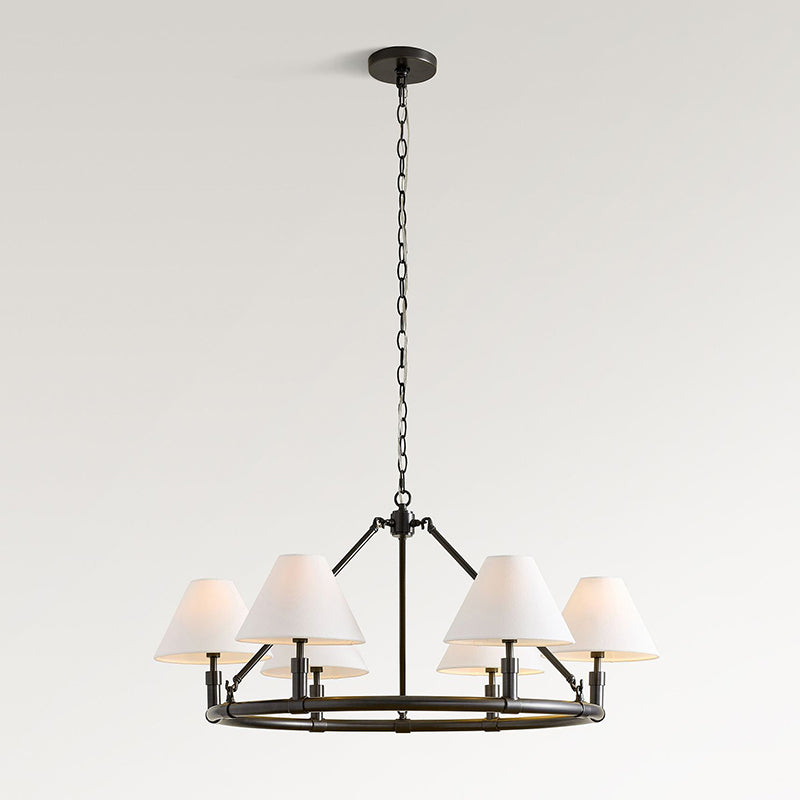 Lymara Vintage Industrial Robert Fabric Chandelier - Letslighting