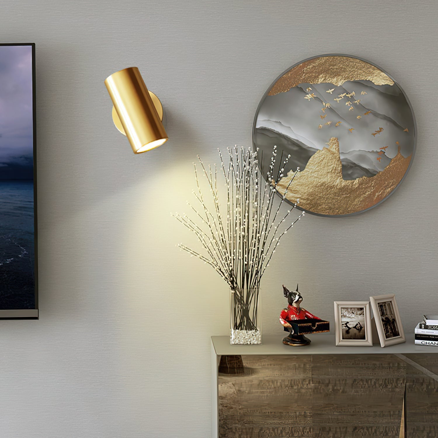 Frost Modern Minimalist Brass Sconce Wall Lamp - Letslighting