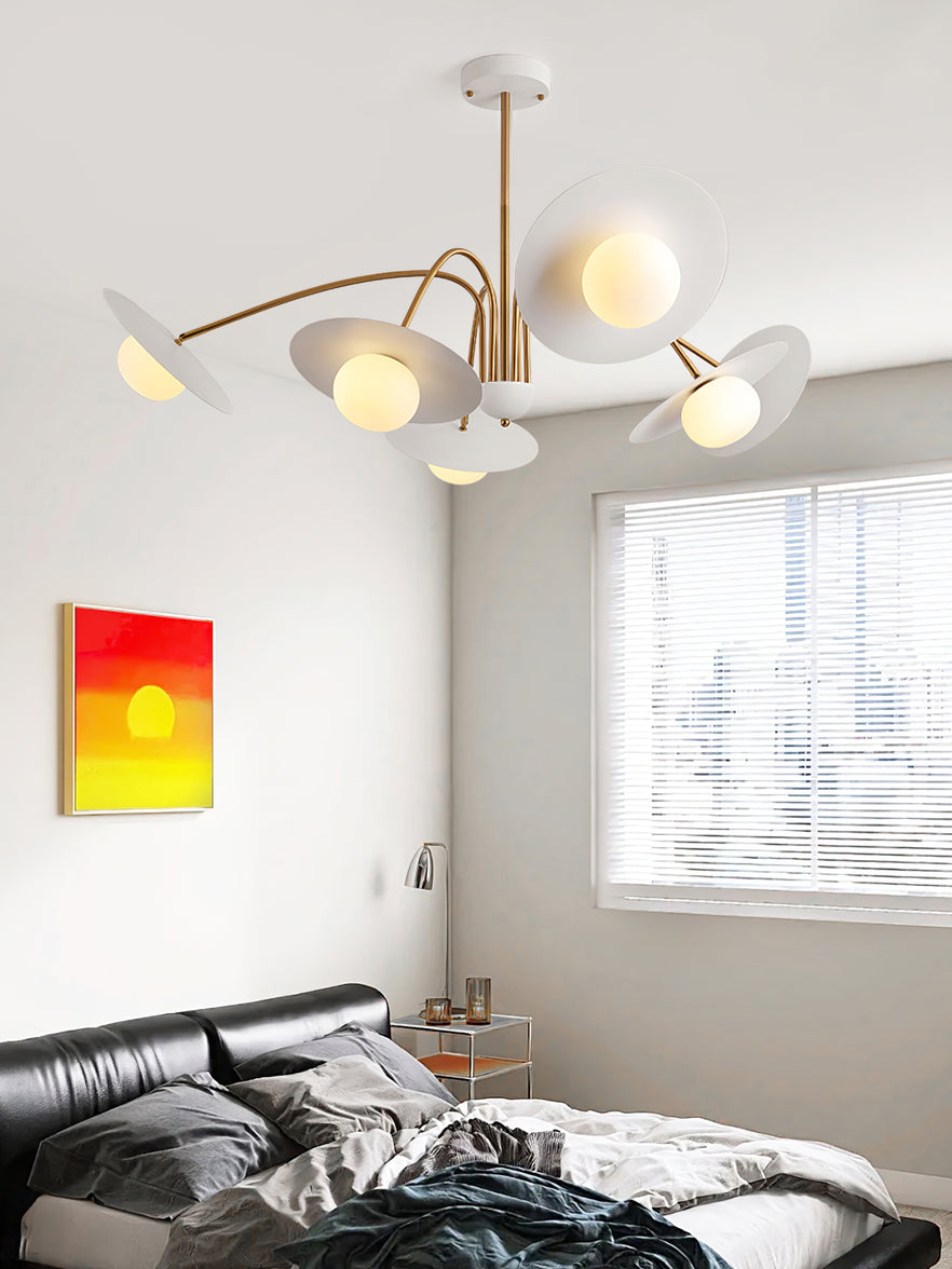 Lustra Chandelier with Art Deco-Inspired Mushroom - Letslighting