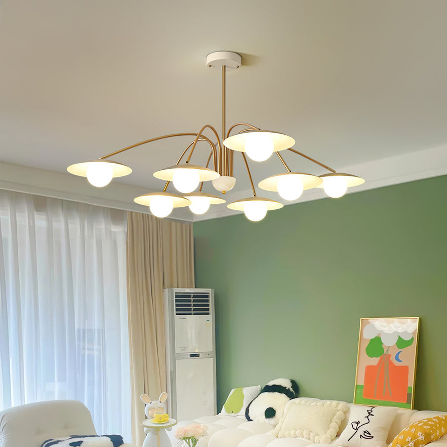 Lustra Chandelier with Art Deco-Inspired Mushroom - Letslighting