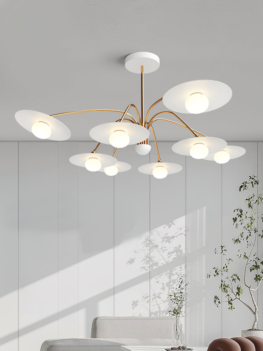 Lustra Chandelier with Art Deco-Inspired Mushroom - Letslighting