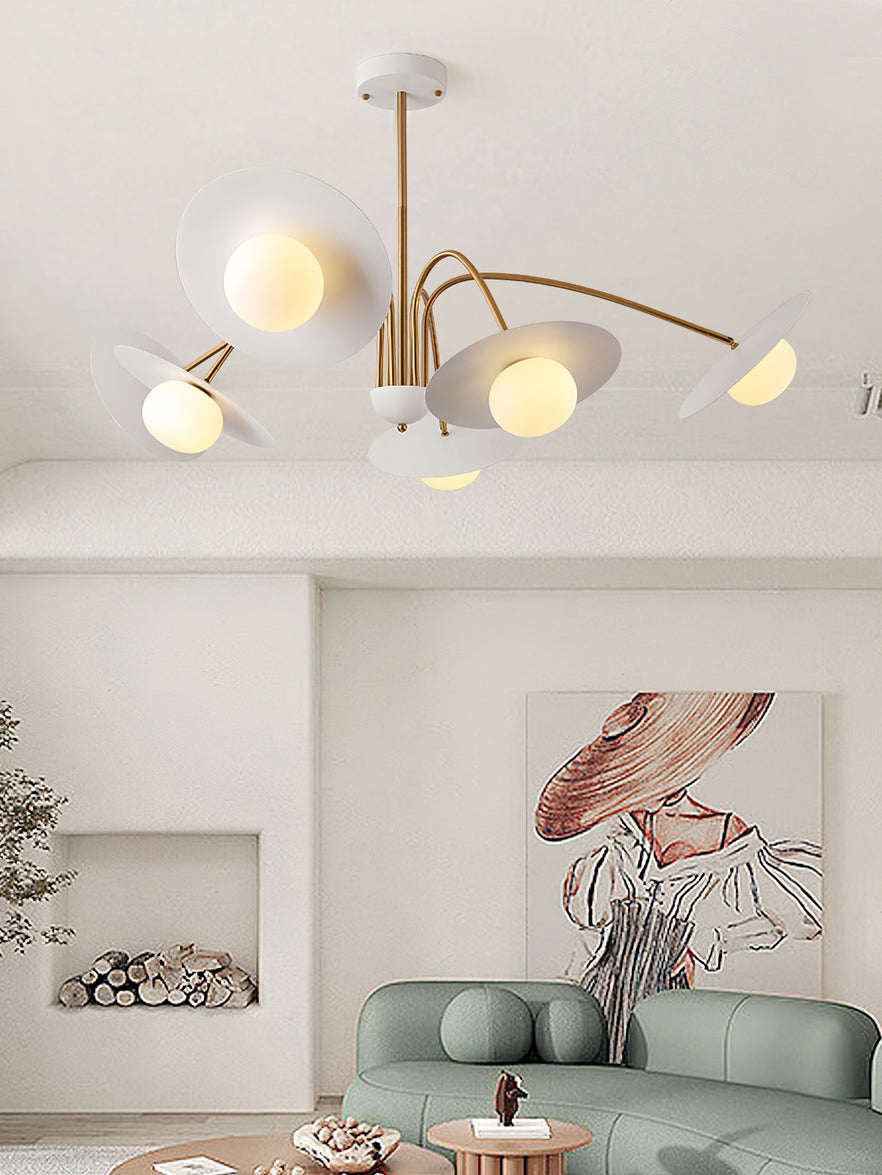Lustra Chandelier with Art Deco-Inspired Mushroom - Letslighting