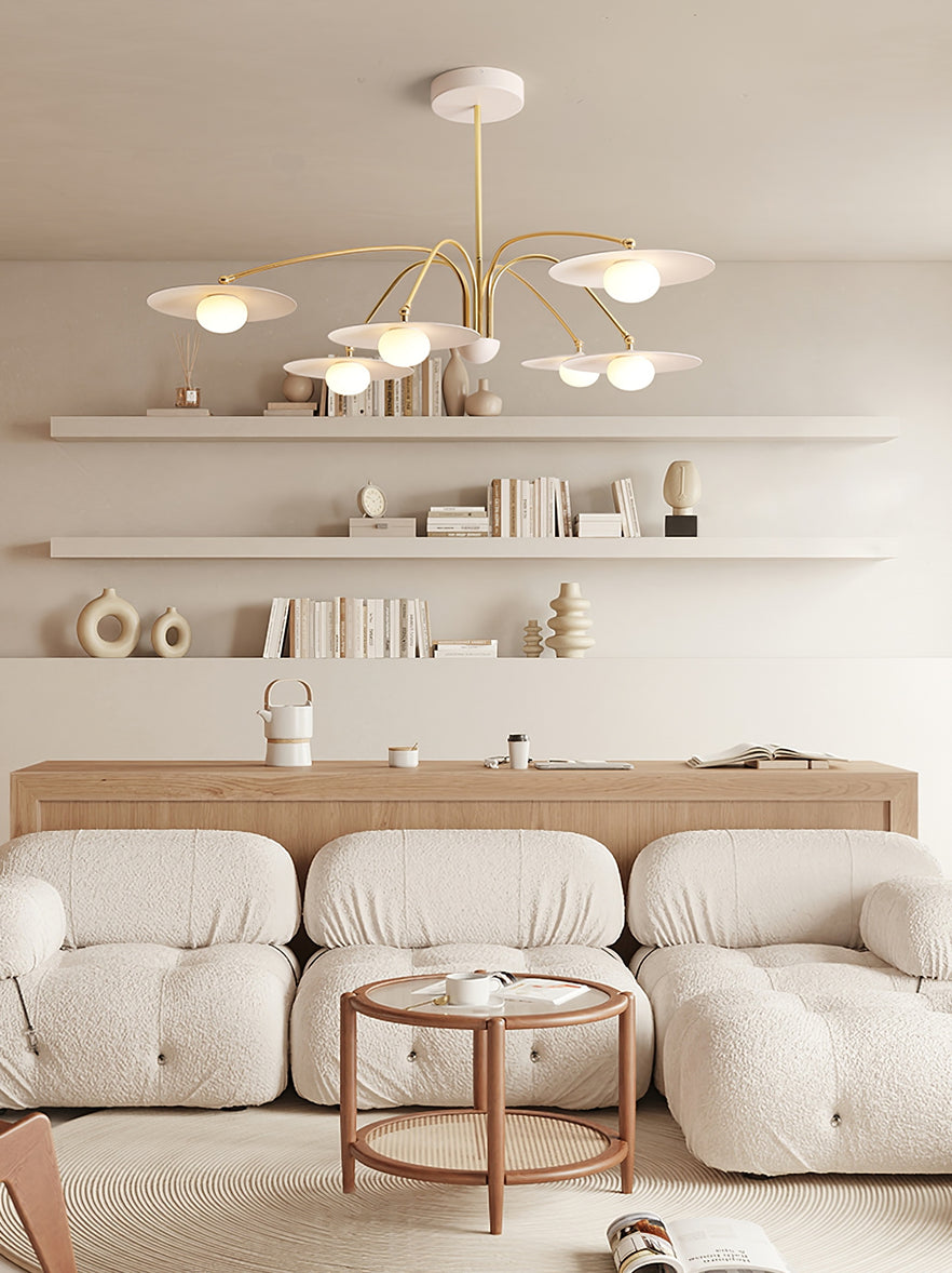 Lustra Chandelier with Art Deco-Inspired Mushroom - Letslighting