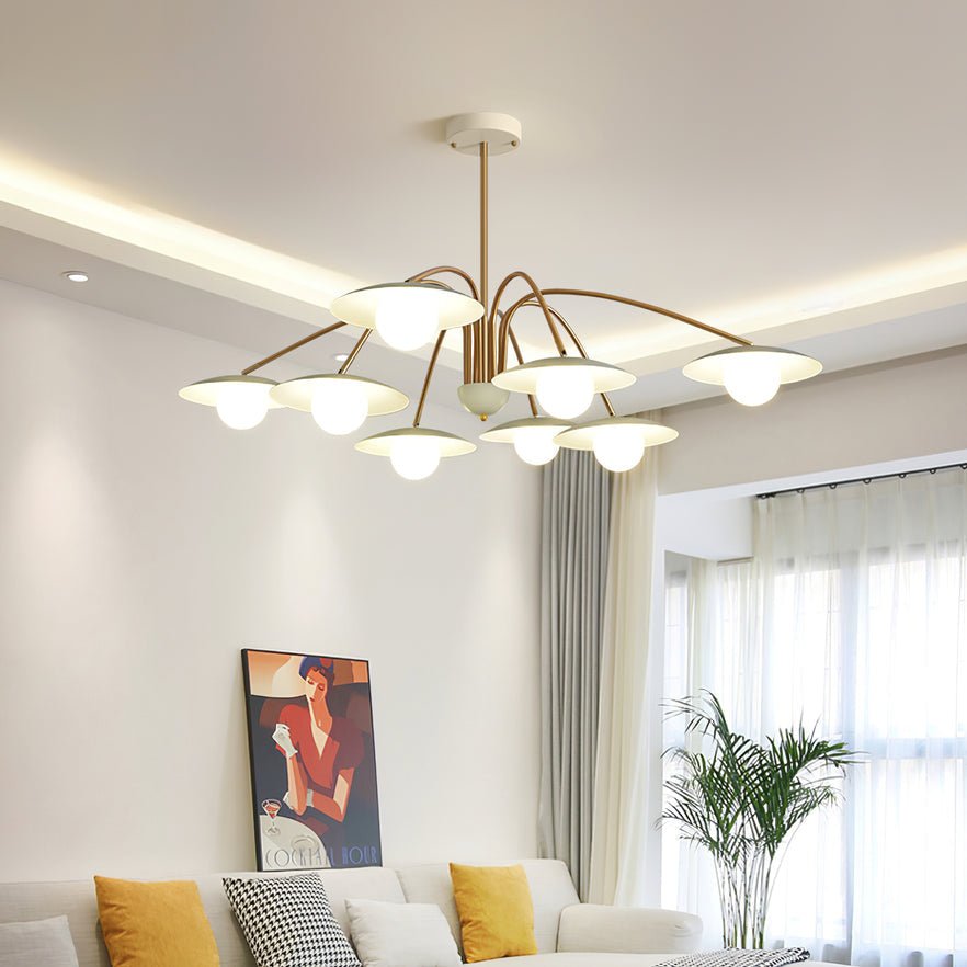 Lustra Chandelier with Art Deco-Inspired Mushroom - Letslighting