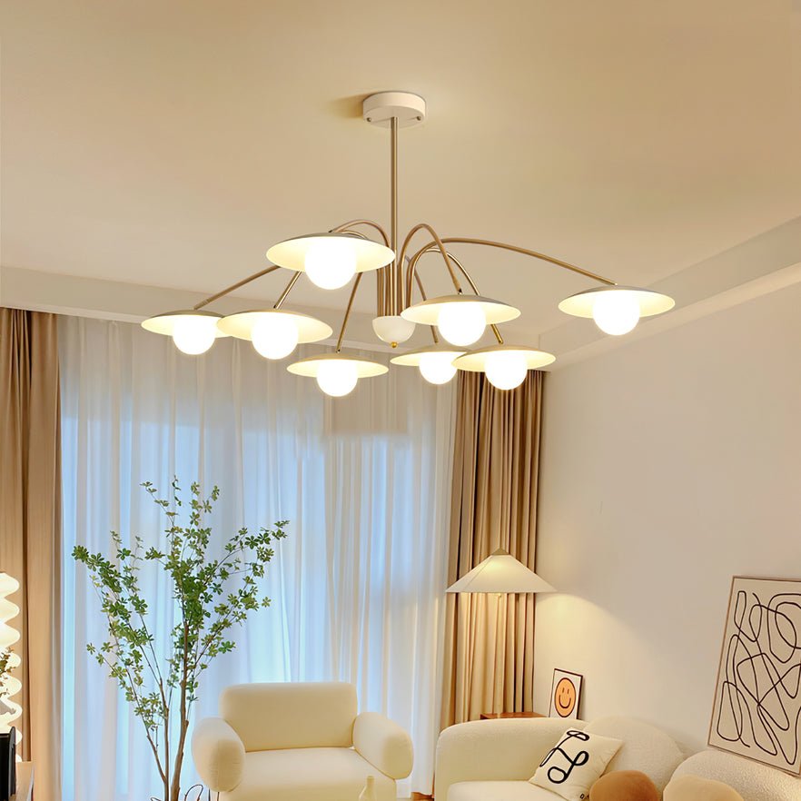 Lustra Chandelier with Art Deco-Inspired Mushroom - Letslighting