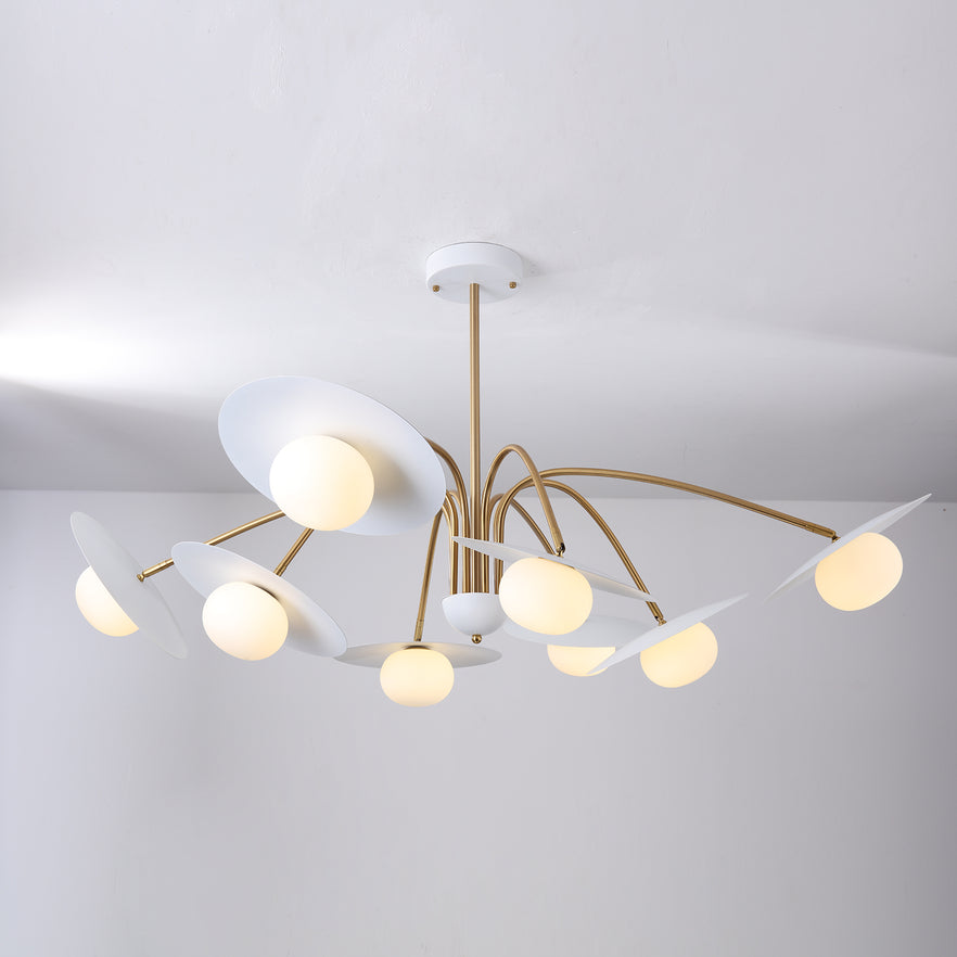 Lustra Chandelier with Art Deco-Inspired Mushroom - Letslighting