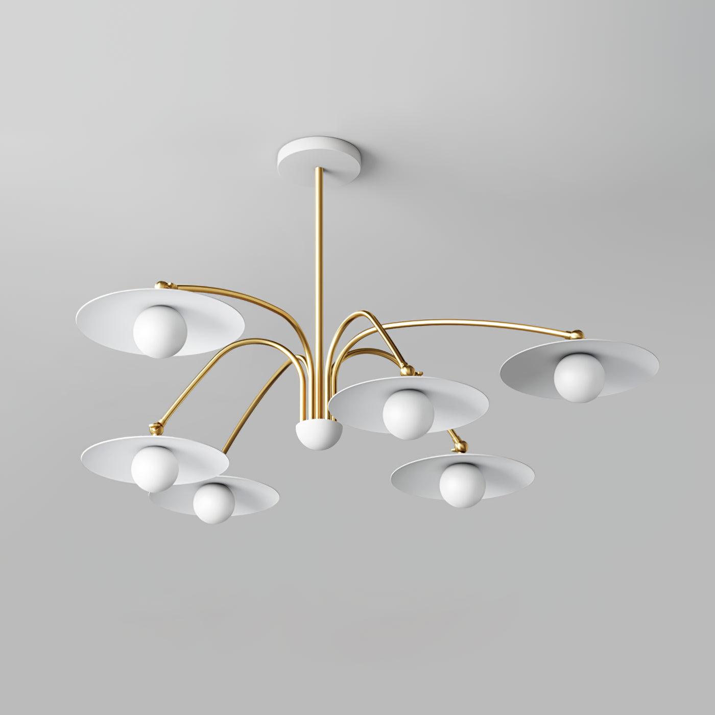 Lustra Chandelier with Art Deco-Inspired Mushroom - Letslighting