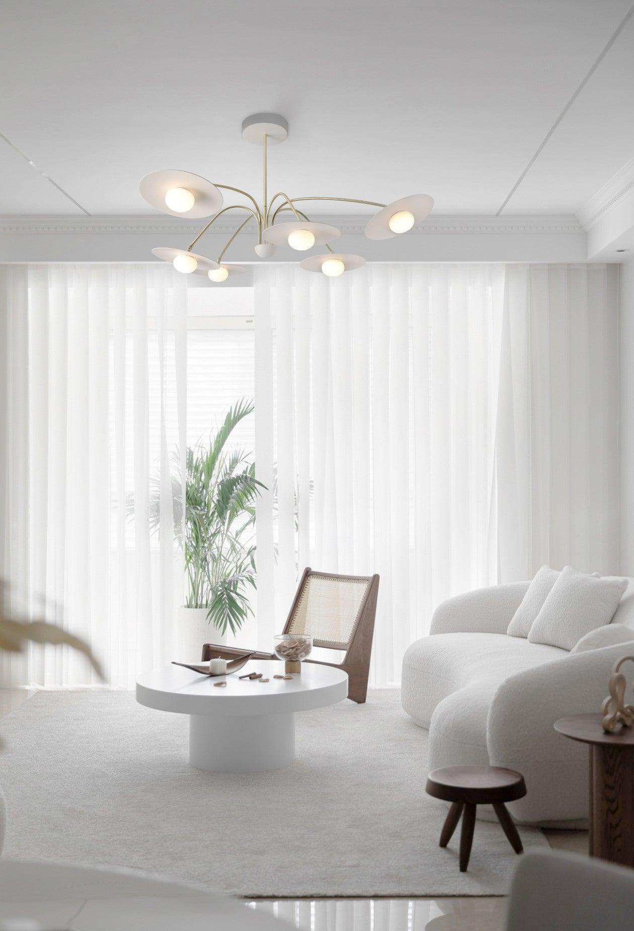 Lustra Chandelier with Art Deco-Inspired Mushroom - Letslighting