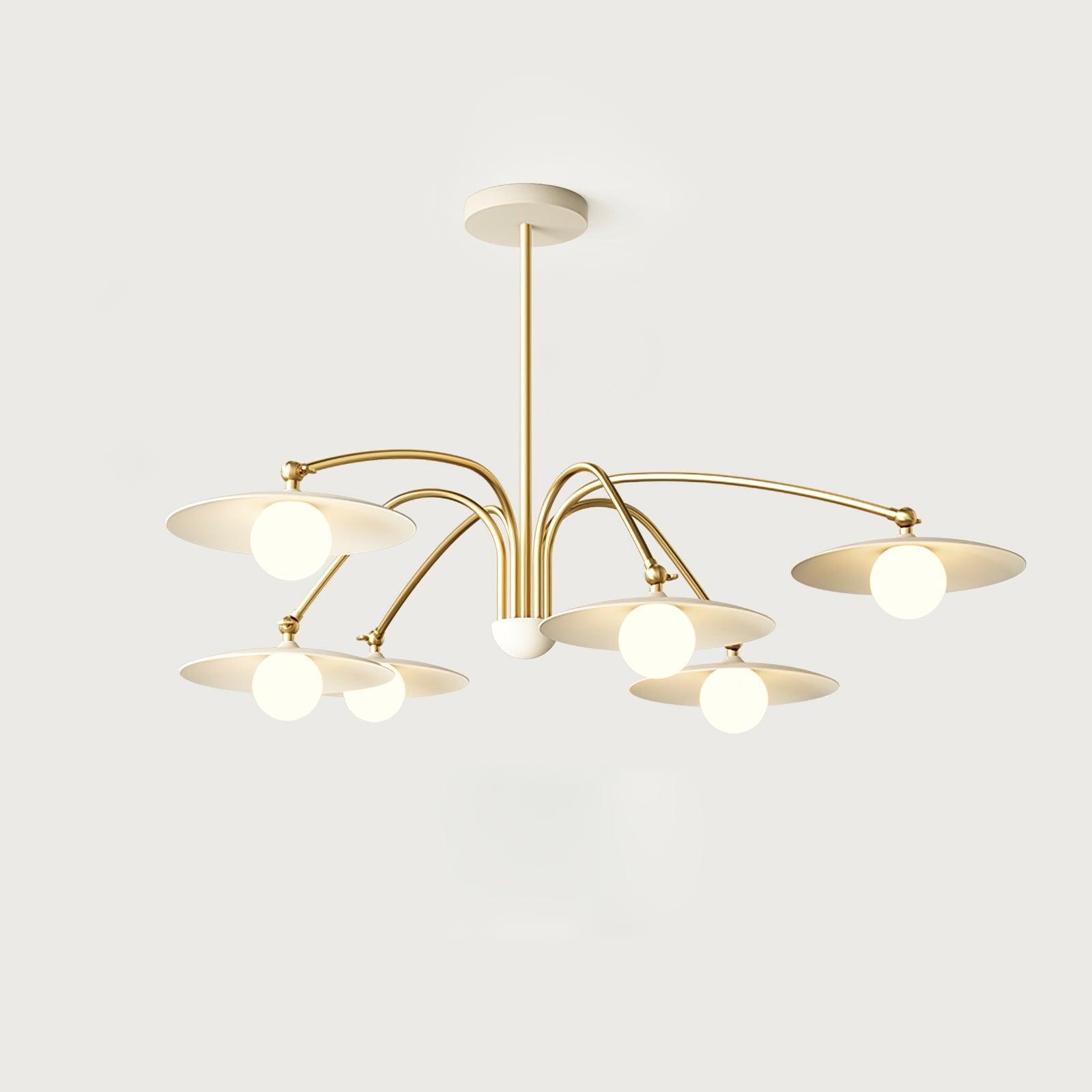 Lustra Chandelier with Art Deco-Inspired Mushroom - Letslighting