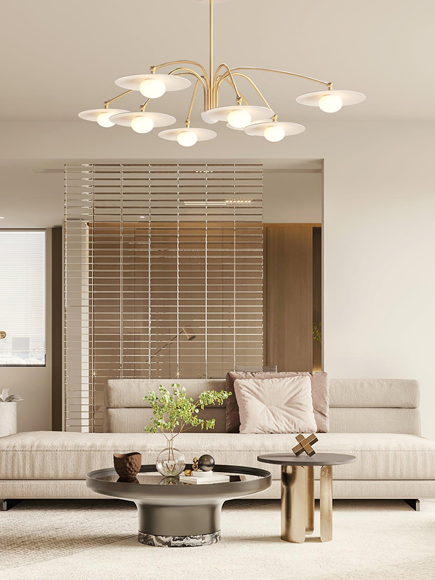 Lustra Chandelier with Art Deco-Inspired Mushroom - Letslighting