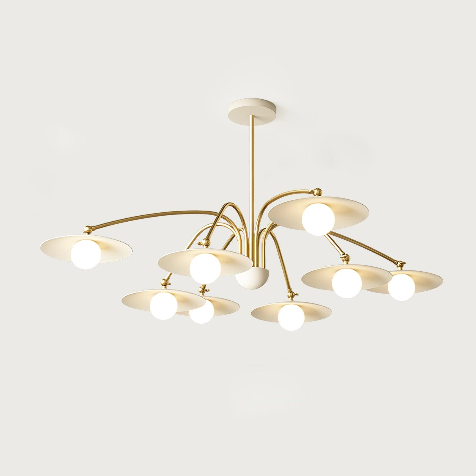Lustra Chandelier with Art Deco-Inspired Mushroom - Letslighting