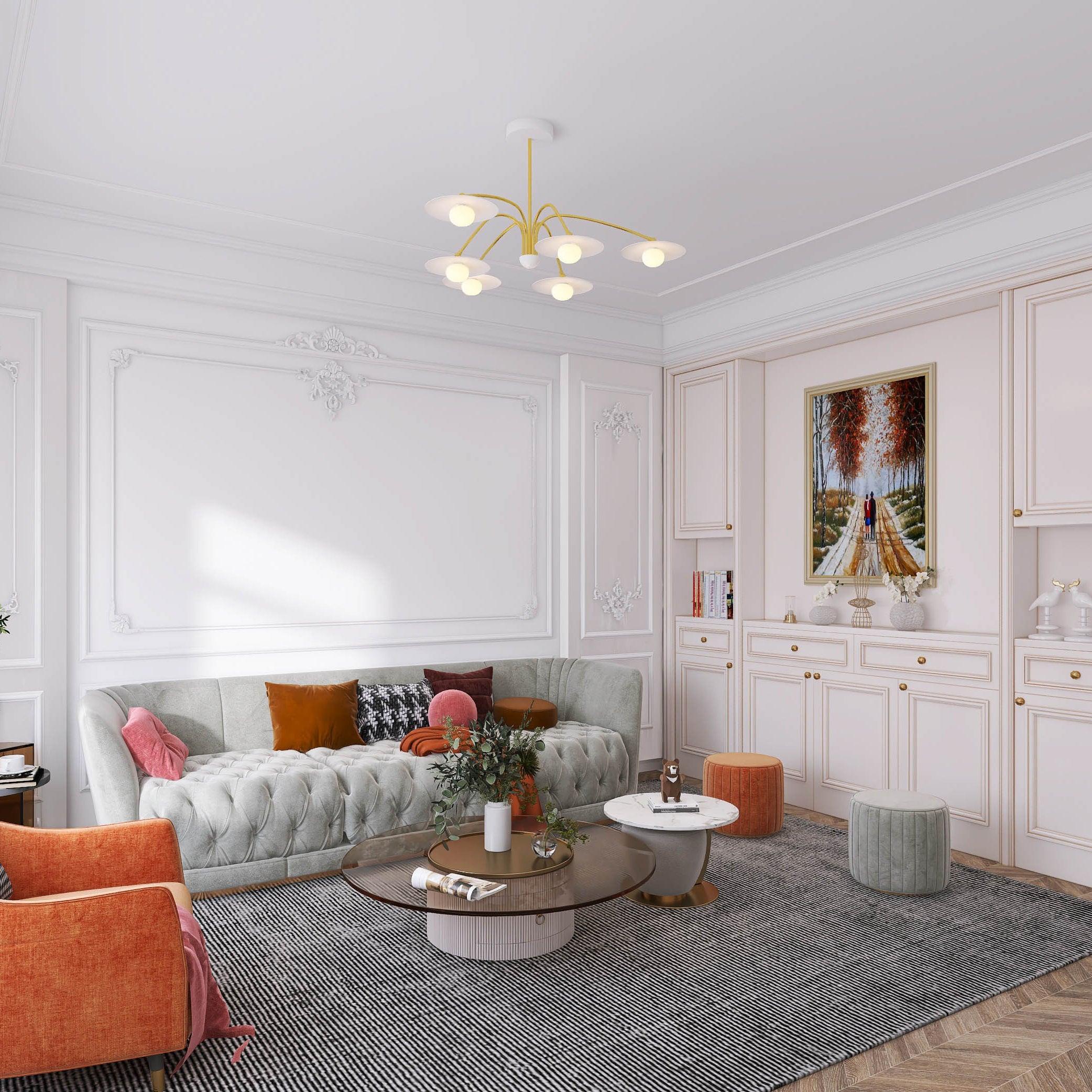 Lustra Chandelier with Art Deco-Inspired Mushroom - Letslighting
