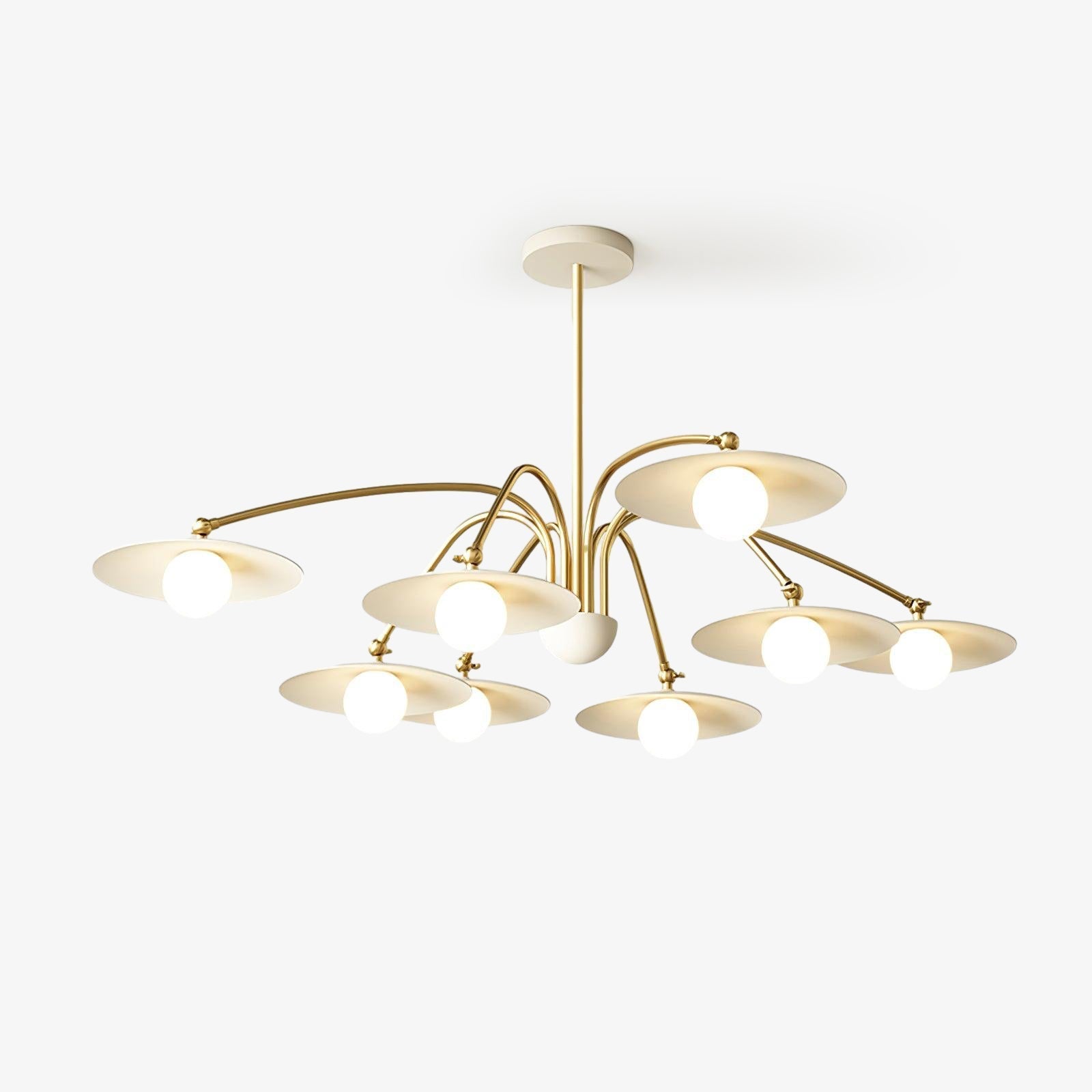 Lustra Chandelier with Art Deco-Inspired Mushroom - Letslighting