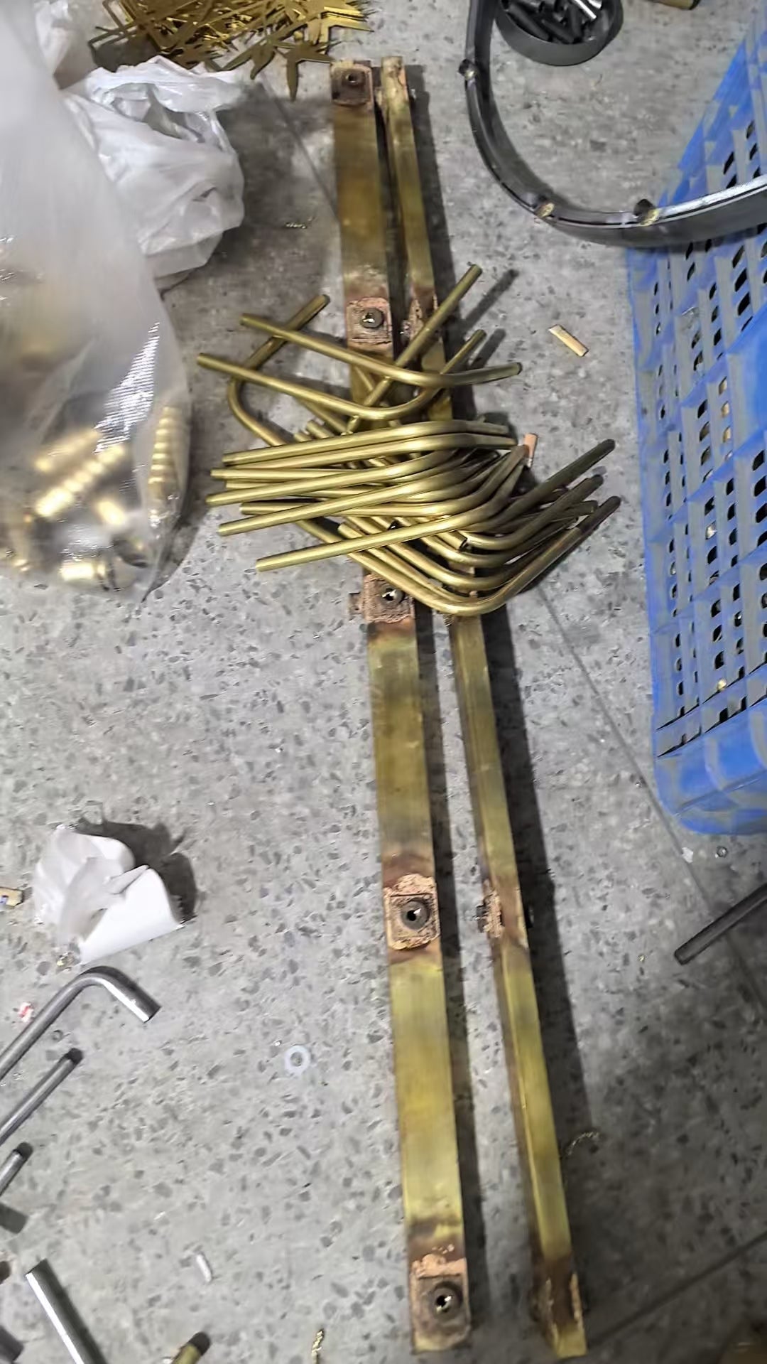 Beacon Modern Minimalist Linear Brass Fabric Chandelier - Letslighting