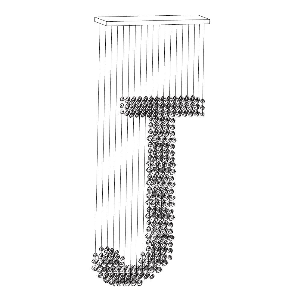 Arsilus Charcoal Stone Cascade Chandeliers J - Letslighting