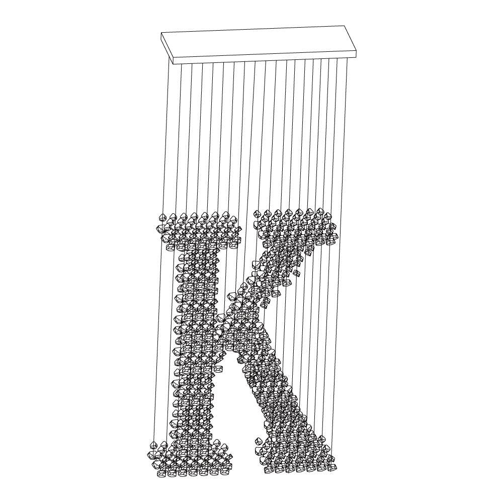 Arsilus Charcoal Stone Cascade Chandeliers K - Letslighting