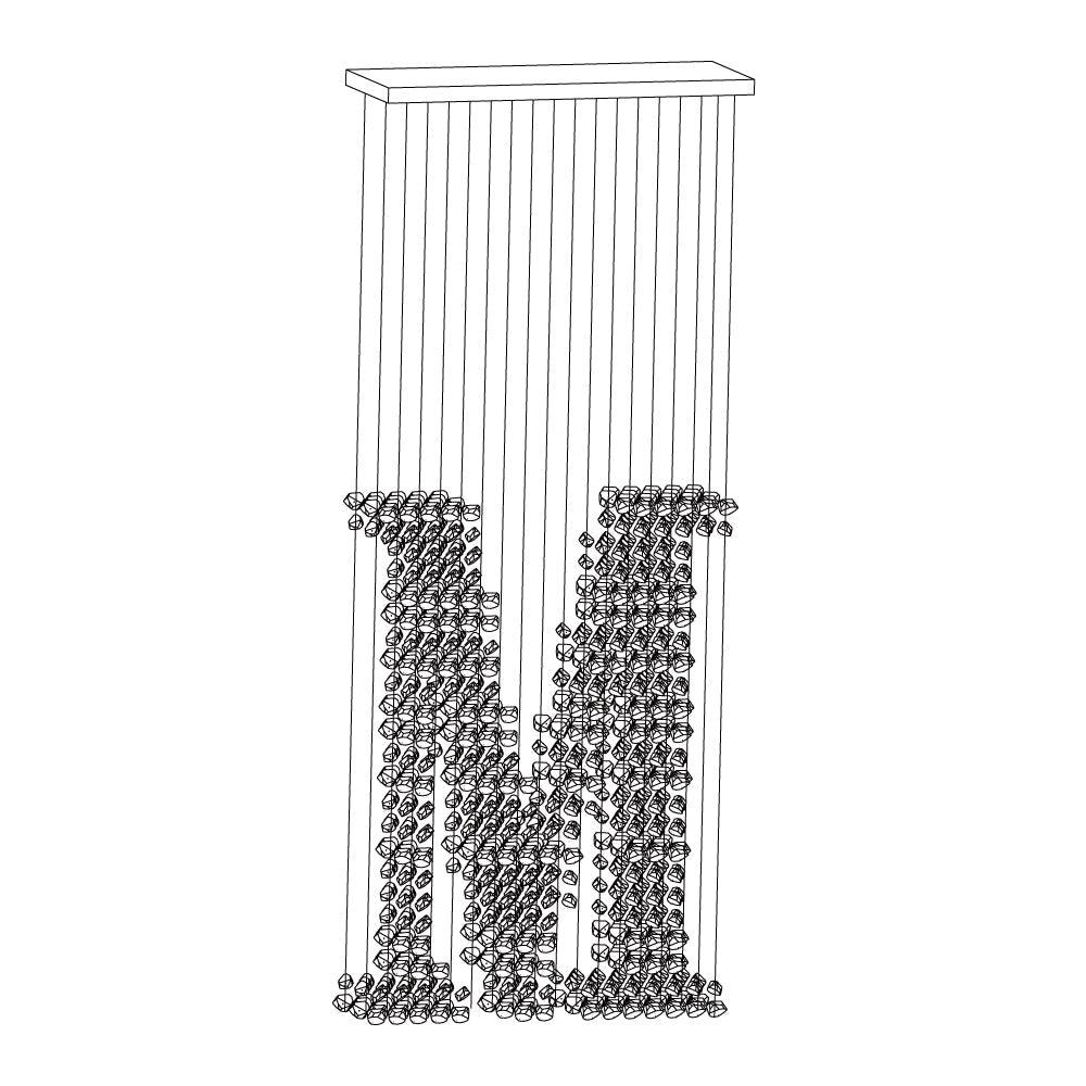 Arsilus Charcoal Stone Cascade Chandeliers M - Letslighting