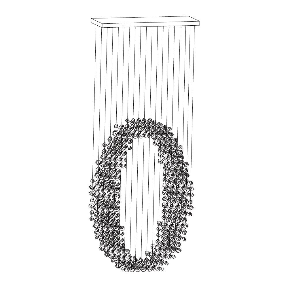 Arsilus Charcoal Stone Cascade Chandeliers O - Letslighting