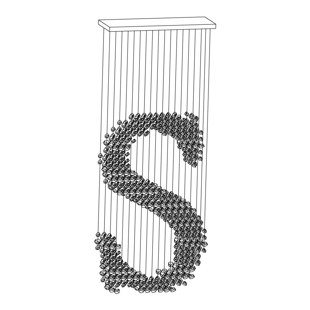 Arsilus Charcoal Stone Cascade Chandeliers S - Letslighting