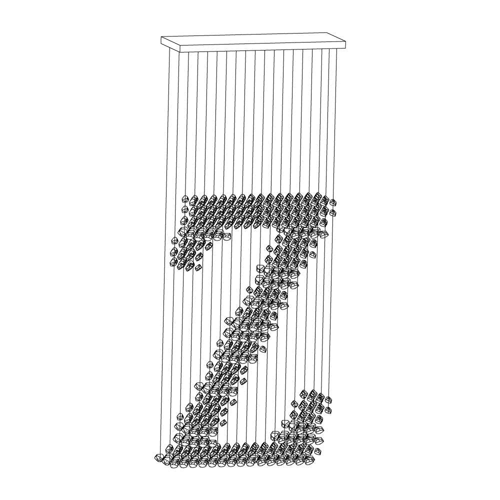 Arsilus Charcoal Stone Cascade Chandeliers Z - Letslighting