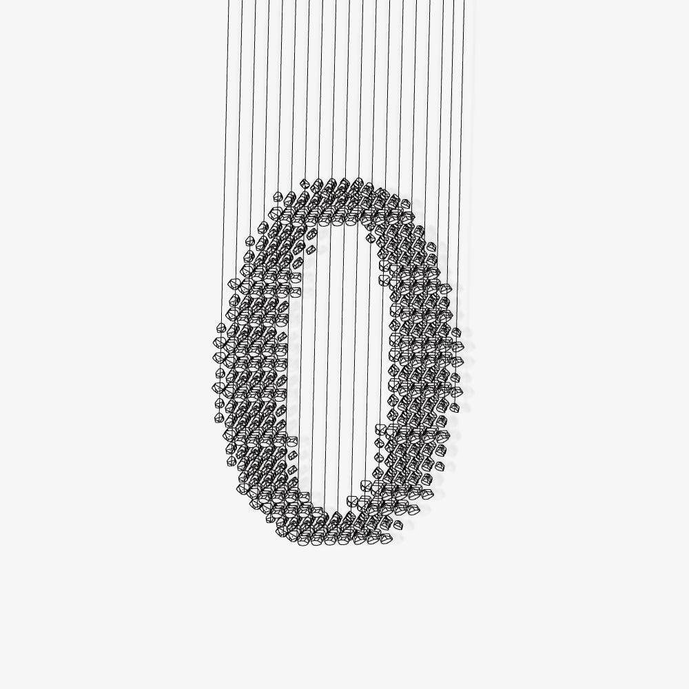 Arsilus Charcoal Stone Cascade Chandeliers O - Letslighting