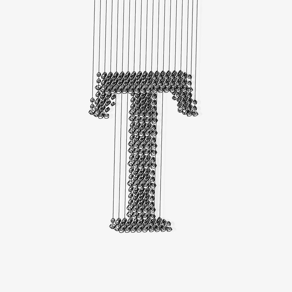 Arsilus Charcoal Stone Cascade Chandeliers T - Letslighting