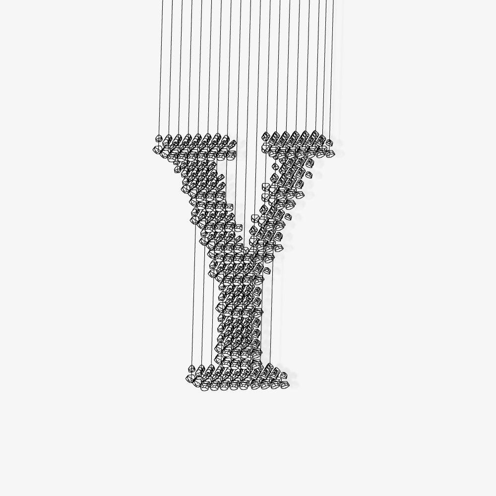 Arsilus Charcoal Stone Cascade Chandeliers Y - Letslighting