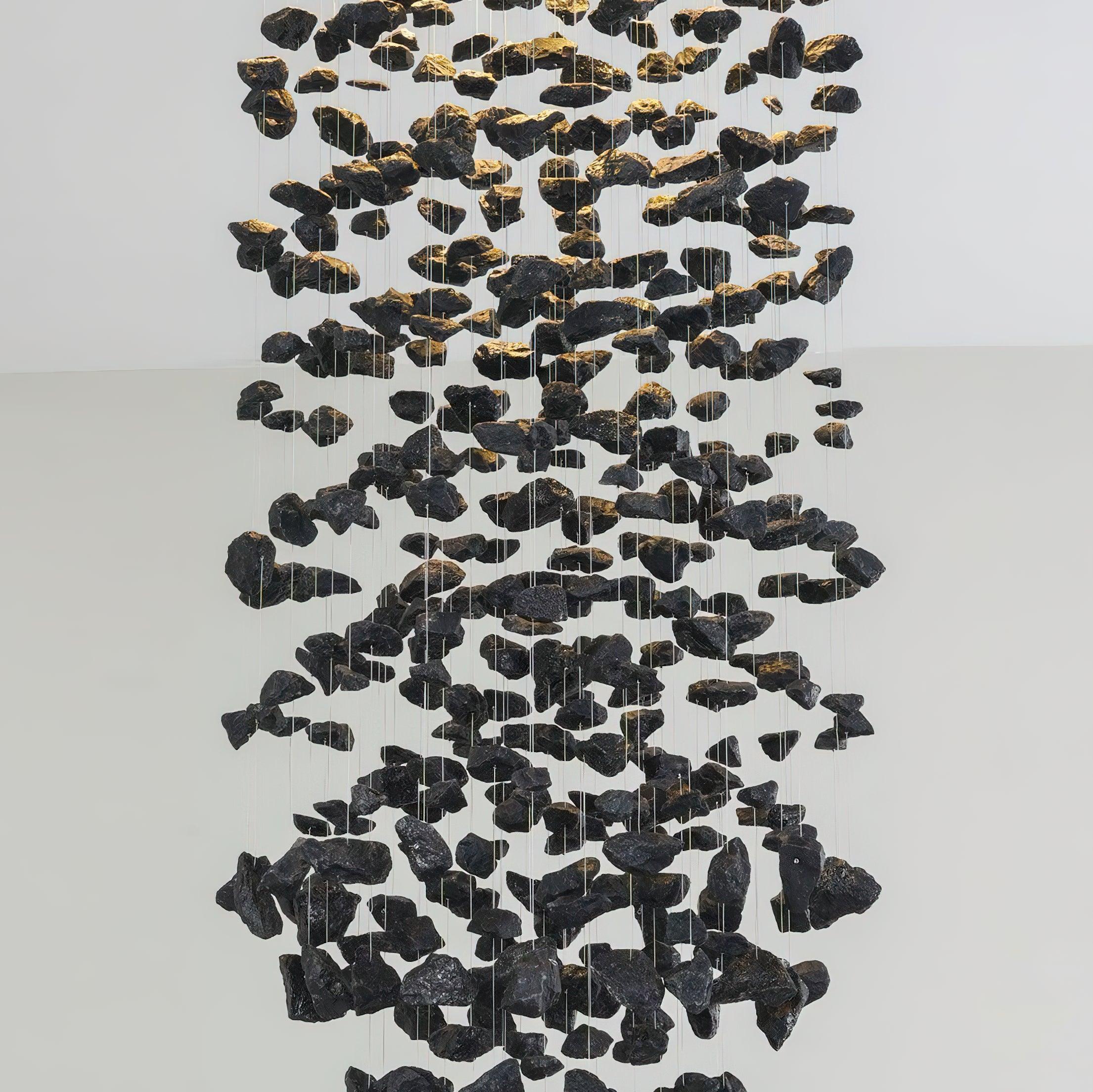 Arsilus Charcoal Stone Cascade Chandeliers S - Letslighting