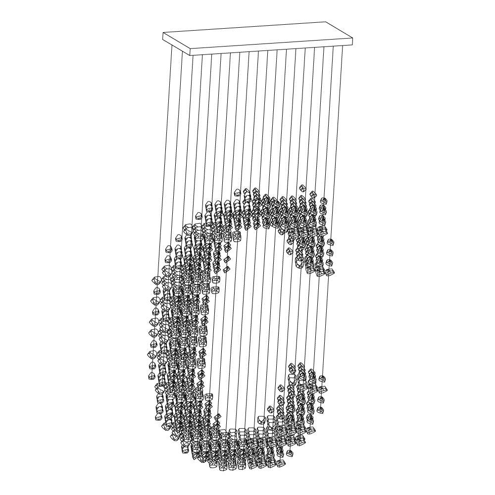 Arsilus Charcoal Stone Cascade Chandeliers C - Letslighting