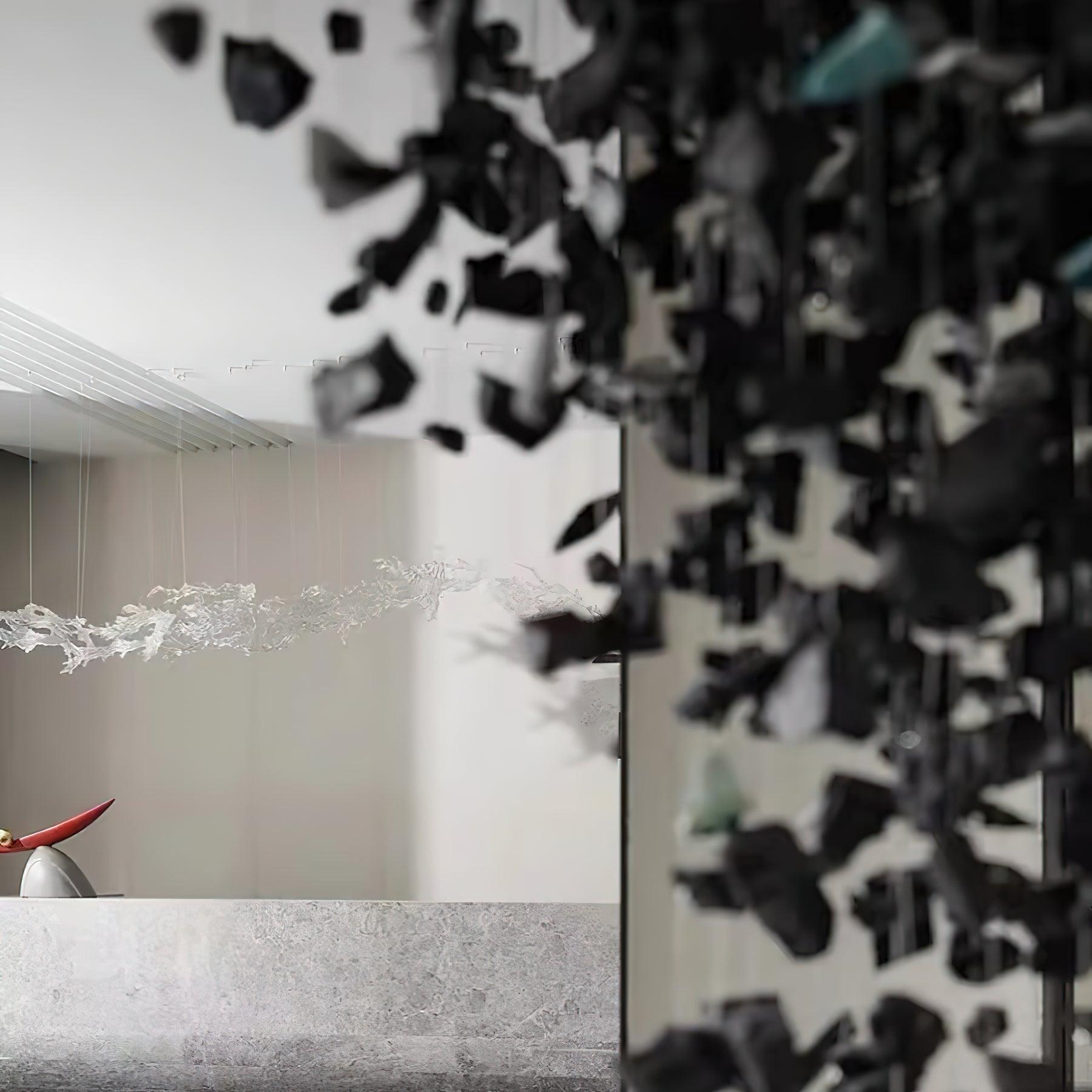 Arsilus Charcoal Stone Cascade Chandeliers W - Letslighting