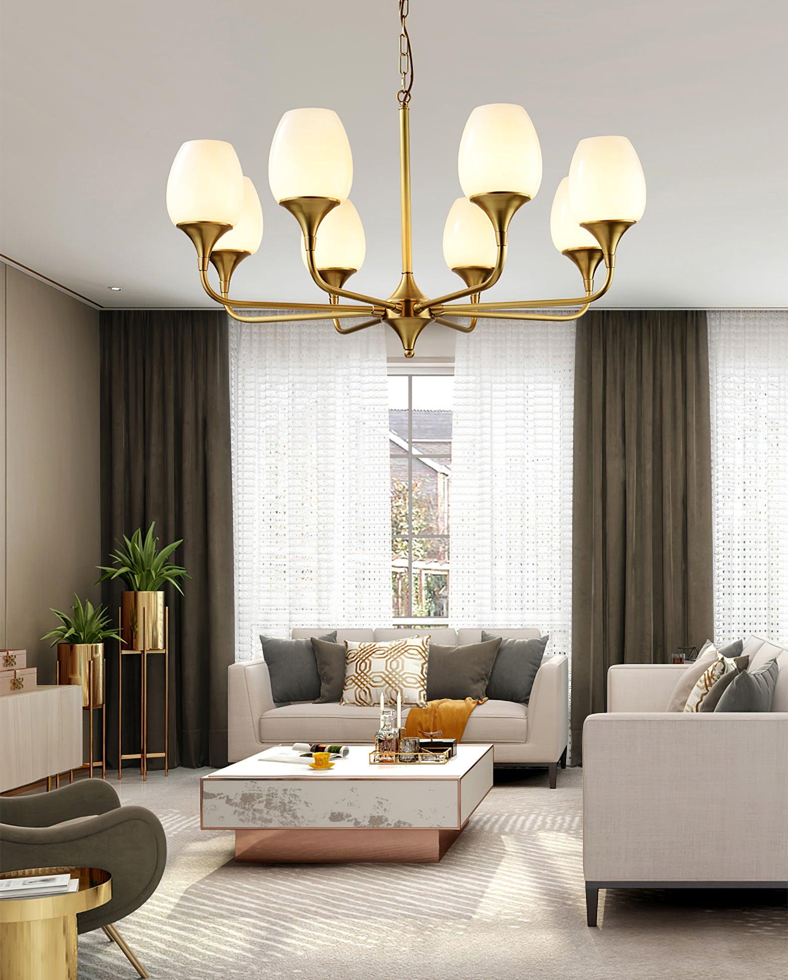 Gleam Elegant Brass Chandelier - Letslighting