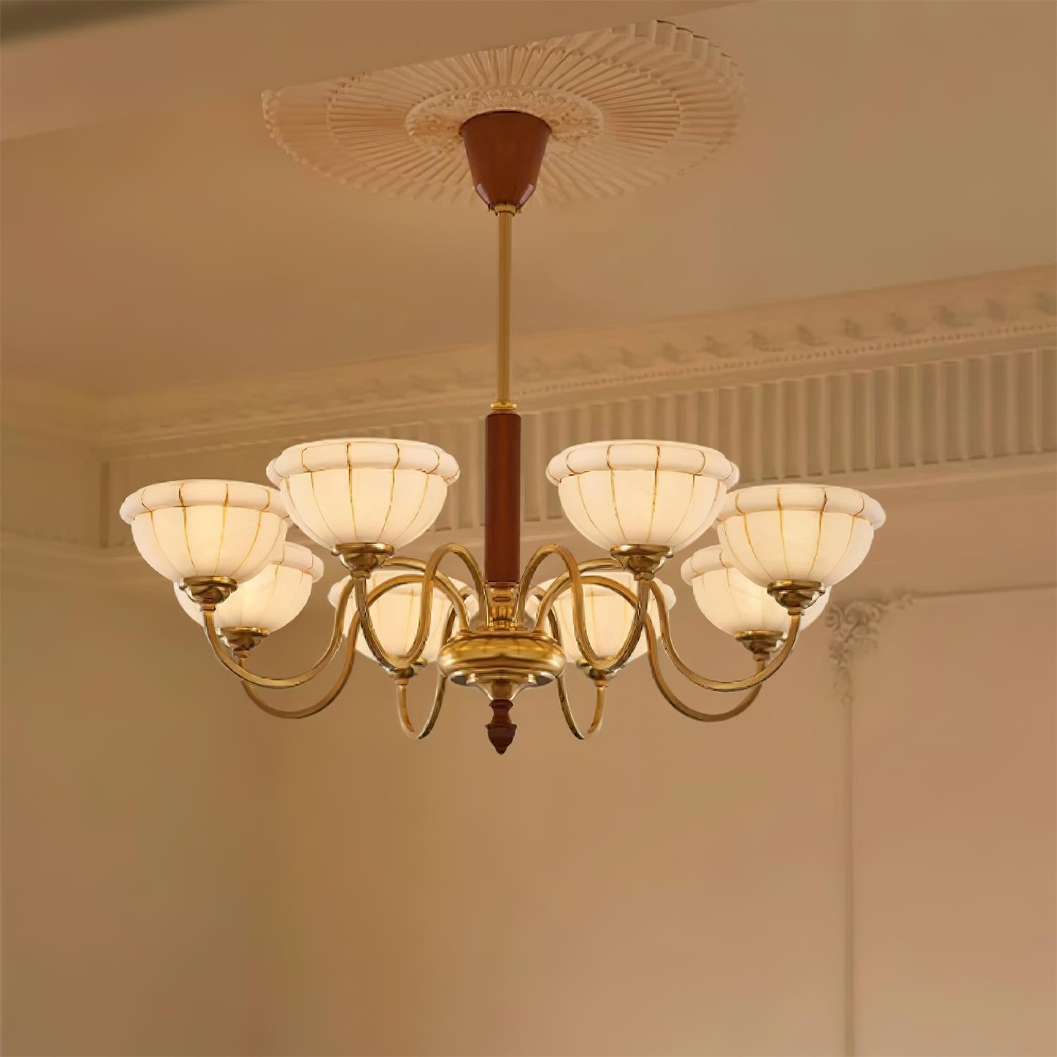 Charlie Chandelier Glass Flower Curved - Letslighting