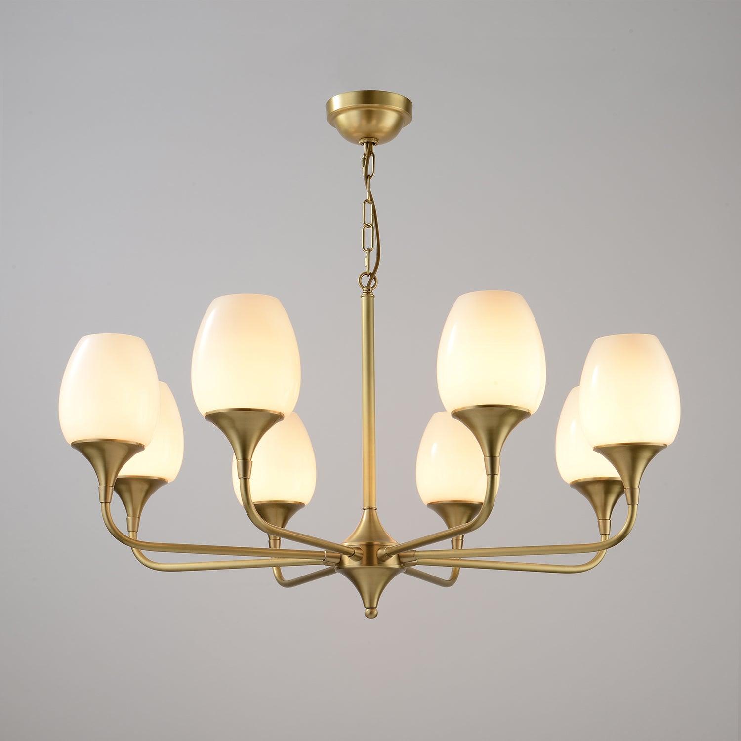 Gleam Elegant Brass Chandelier - Letslighting