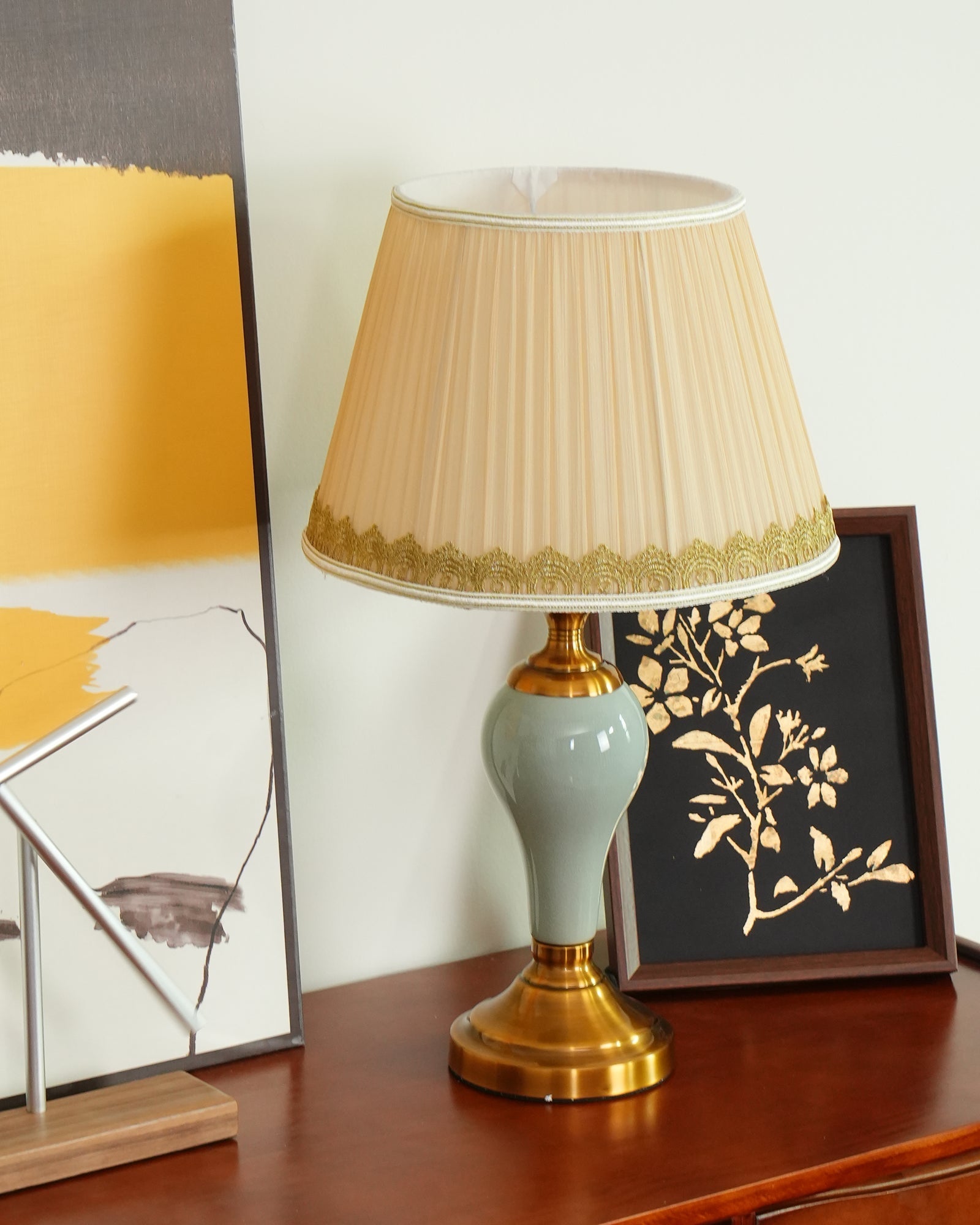 Mirova Ceramic Fabric Table Lamp - Letslighting