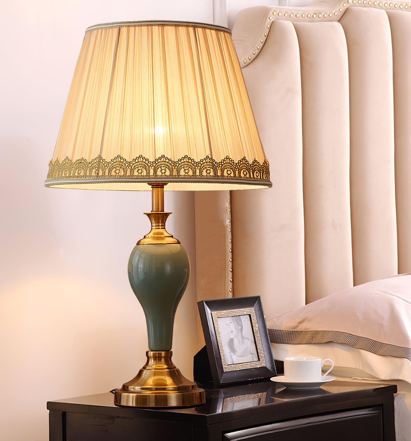 Mirova Ceramic Fabric Table Lamp - Letslighting