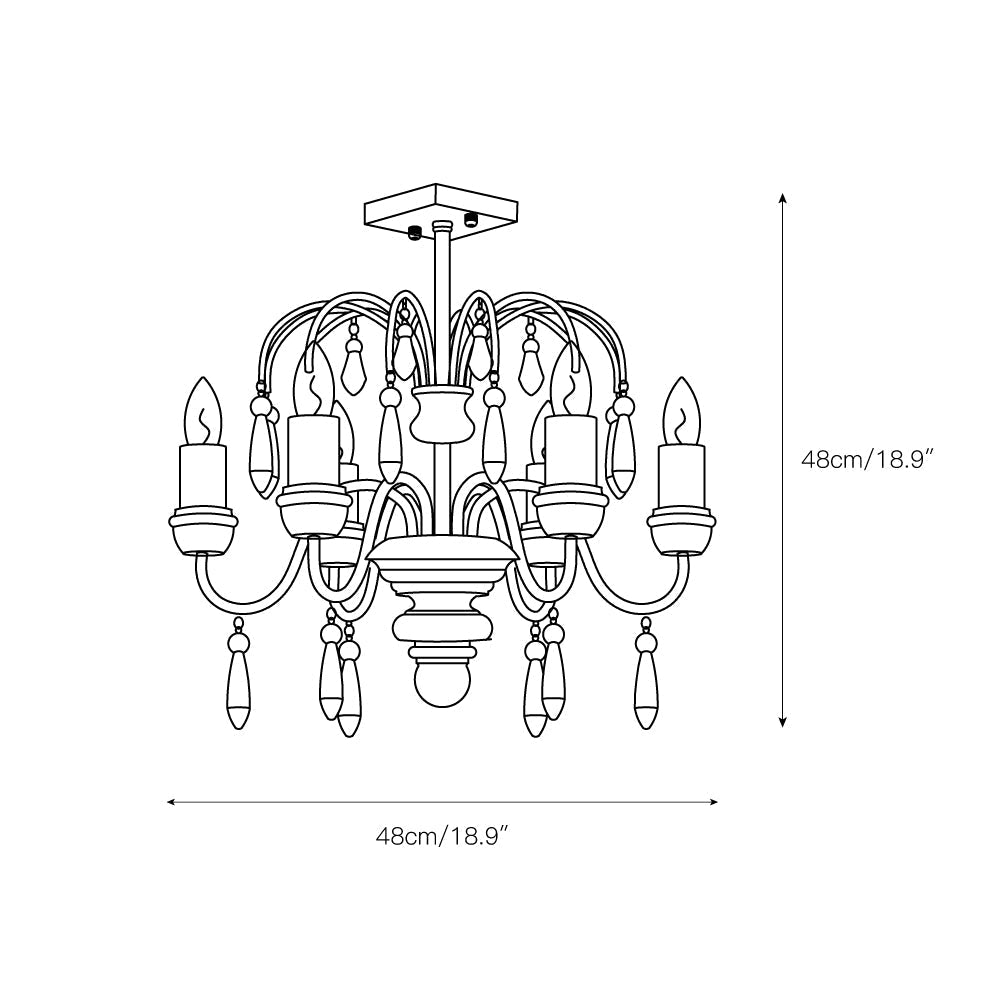 Niche Vintage Nobles Wooden Chandelier - Letslighting