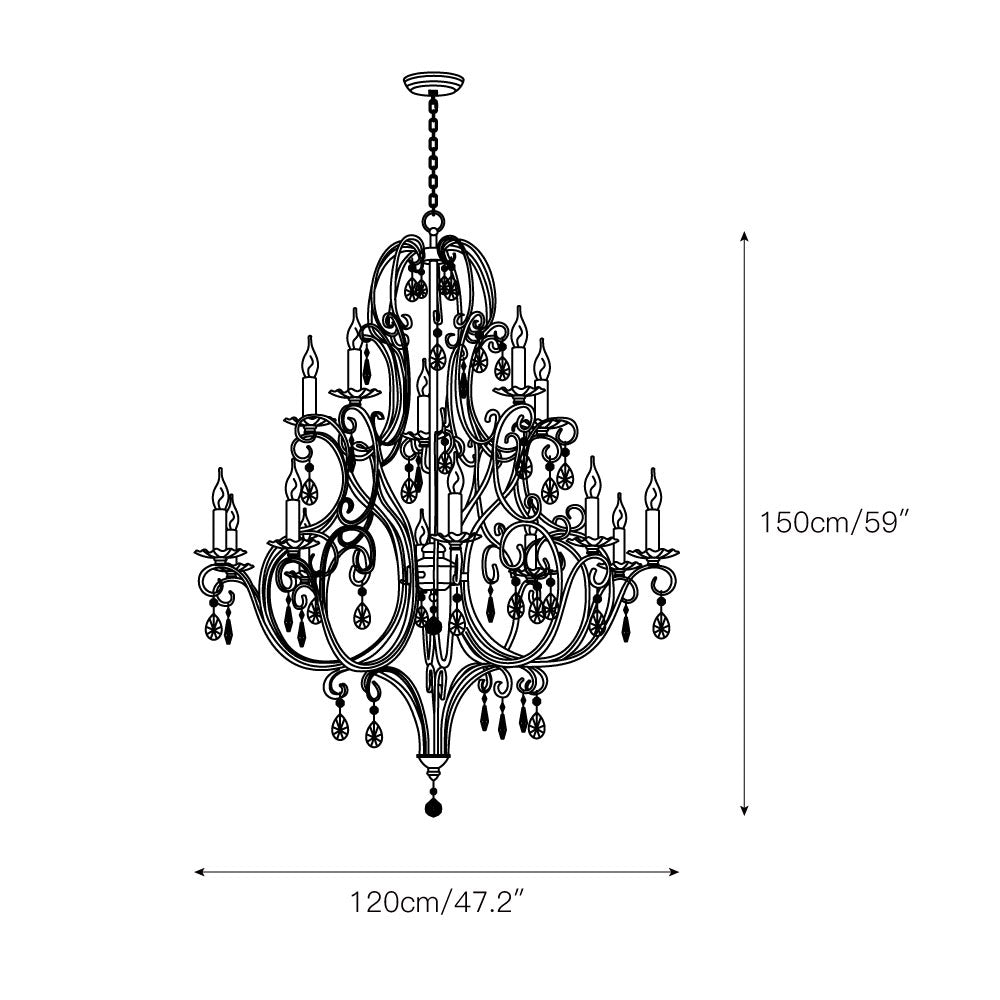 Blend Tiered Postmodern Luxury Crystal Chandelier - Letslighting