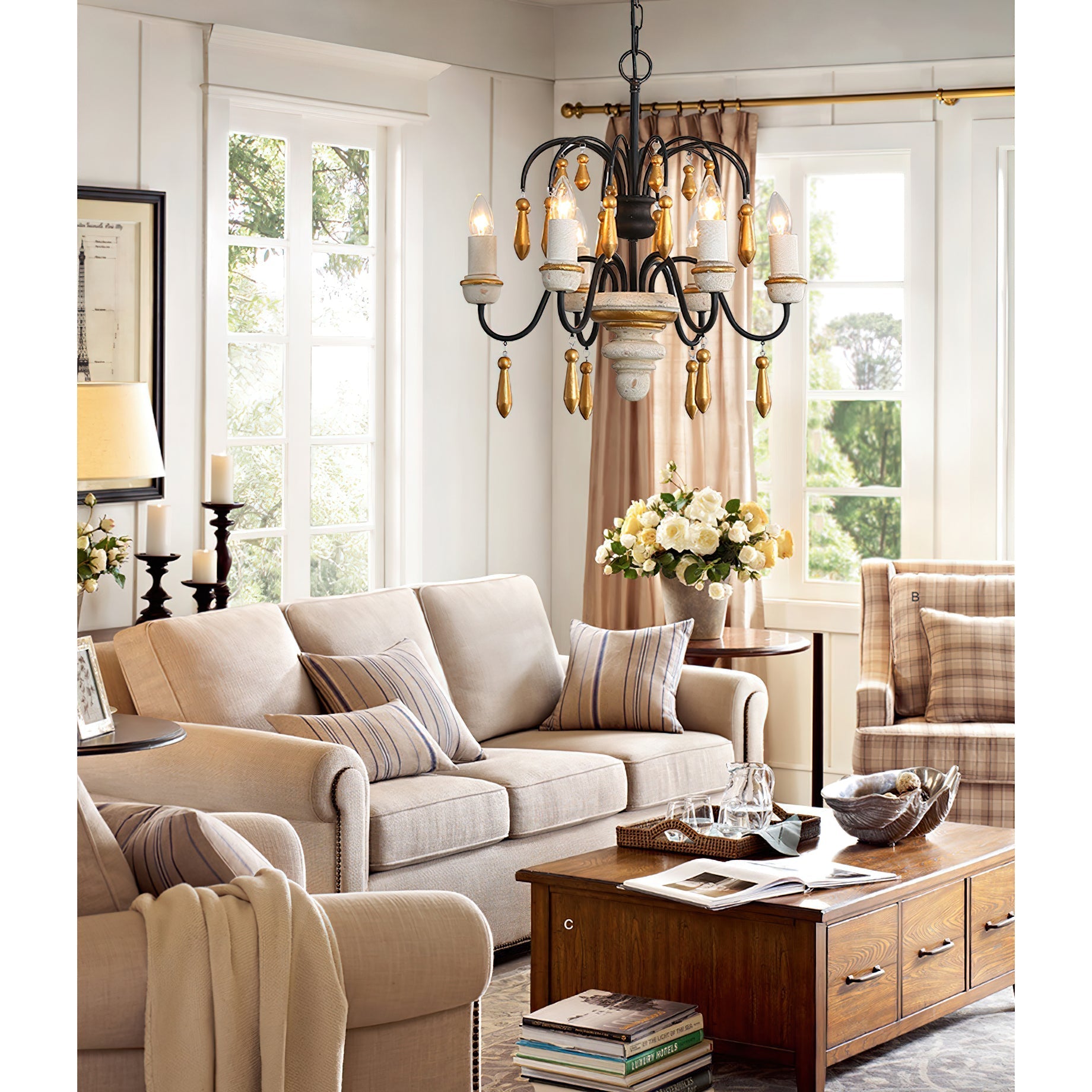 Niche Vintage Nobles Wooden Chandelier - Letslighting